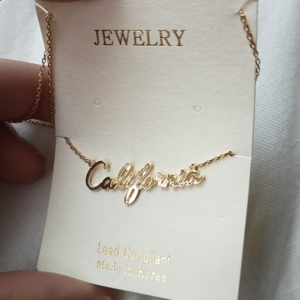 Gold California Necklace